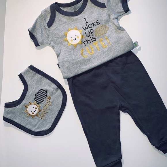 3 PIECE SET BABY BOY 3-6/6-9MONTHS DUCK D - Picture 4 of 6
